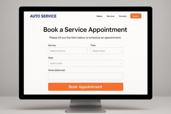 GaragePoint saytında konkret məntəqə üçün onlayn rezerv forması