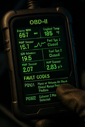 GaragePoint ustasının planşetində OBD diaqnostika məlumatları